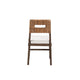 bali & pari Porsha Modern Bohemian Dark Brown Finished Mahogany Wood and Natural Rattan Dining Chair WHI-Porsha-Mahogany-DC