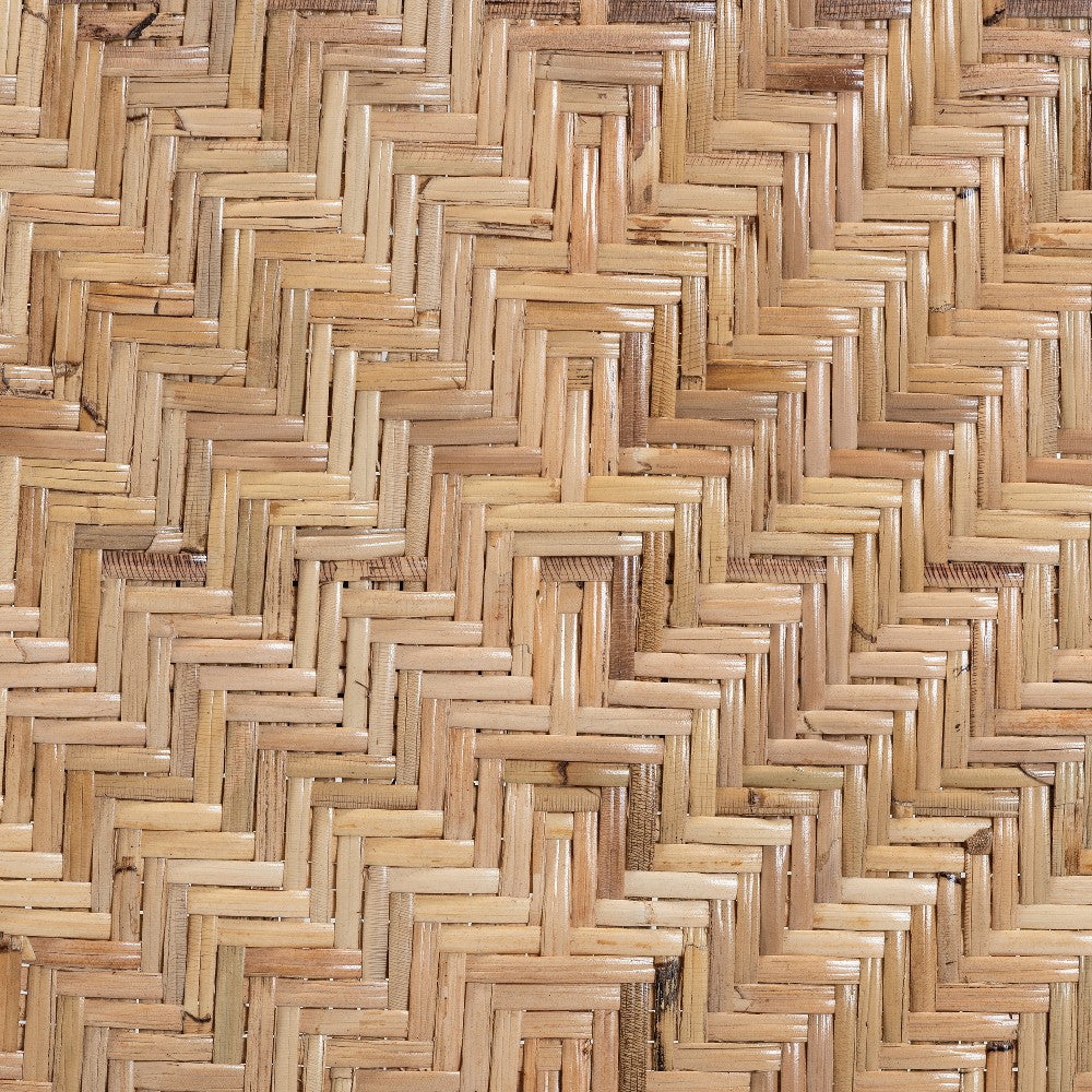 bali & pari Parthenia Mid-Century Modern Two-Tone Black and Walnut Brown Finished Mahogany Wood and Natural Rattan Dining Chair