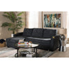 Baxton Studio Lianna Modern and Contemporary Dark Grey Fabric Upholstered Sectional Sofa WHI-R8068-Dark-Grey-Rev-SF
