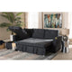 Baxton Studio Lianna Modern and Contemporary Dark Grey Fabric Upholstered Sectional Sofa WHI-R8068-Dark-Grey-Rev-SF