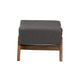 Baxton Studio Hanson Mid-Century Modern Dark Grey Fabric and Walnut Brown Finished Wood Ottoman WHI-RAC527-Dark-Grey-Otto