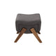 Baxton Studio Hanson Mid-Century Modern Dark Grey Fabric and Walnut Brown Finished Wood Ottoman WHI-RAC527-Dark-Grey-Otto