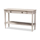 Baxton Studio Ariella Country Cottage Farmhouse Whitewashed 1-Drawer Console Table WHI-RAM13-Whitewashed-ST