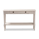 Baxton Studio Ariella Country Cottage Farmhouse Whitewashed 1-Drawer Console Table WHI-RAM13-Whitewashed-ST