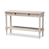 Baxton Studio Ariella Country Cottage Farmhouse Whitewashed 1-Drawer Console Table WHI-RAM13-Whitewashed-ST