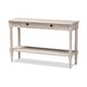 Baxton Studio Ariella Country Cottage Farmhouse Whitewashed 1-Drawer Console Table WHI-RAM13-Whitewashed-ST