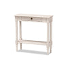Baxton Studio Ariella Country Cottage Farmhouse Whitewashed 1-Drawer Console Table WHI-RAM13-Whitewashed-ST