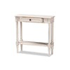 Baxton Studio Ariella Country Cottage Farmhouse Whitewashed 1-Drawer Console Table WHI-RAM13-Whitewashed-ST
