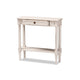 Baxton Studio Ariella Country Cottage Farmhouse Whitewashed 1-Drawer Console Table WHI-RAM13-Whitewashed-ST