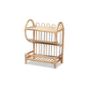 bali & pari Liora Modern Bohemian Natural Brown Finished Rattan 3-Tier Display Shelf WHI-RBS009-Rattan-Shelf