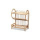 bali & pari Liora Modern Bohemian Natural Brown Finished Rattan 3-Tier Display Shelf WHI-RBS009-Rattan-Shelf