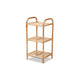 bali & pari Barras Modern Bohemian Natural Brown Finished Rattan 3-Tier Display Shelf WHI-RBS014-Rattan-Shelf