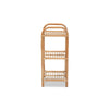 bali & pari Barras Modern Bohemian Natural Brown Finished Rattan 3-Tier Display Shelf WHI-RBS014-Rattan-Shelf