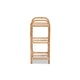 bali & pari Barras Modern Bohemian Natural Brown Finished Rattan 3-Tier Display Shelf WHI-RBS014-Rattan-Shelf