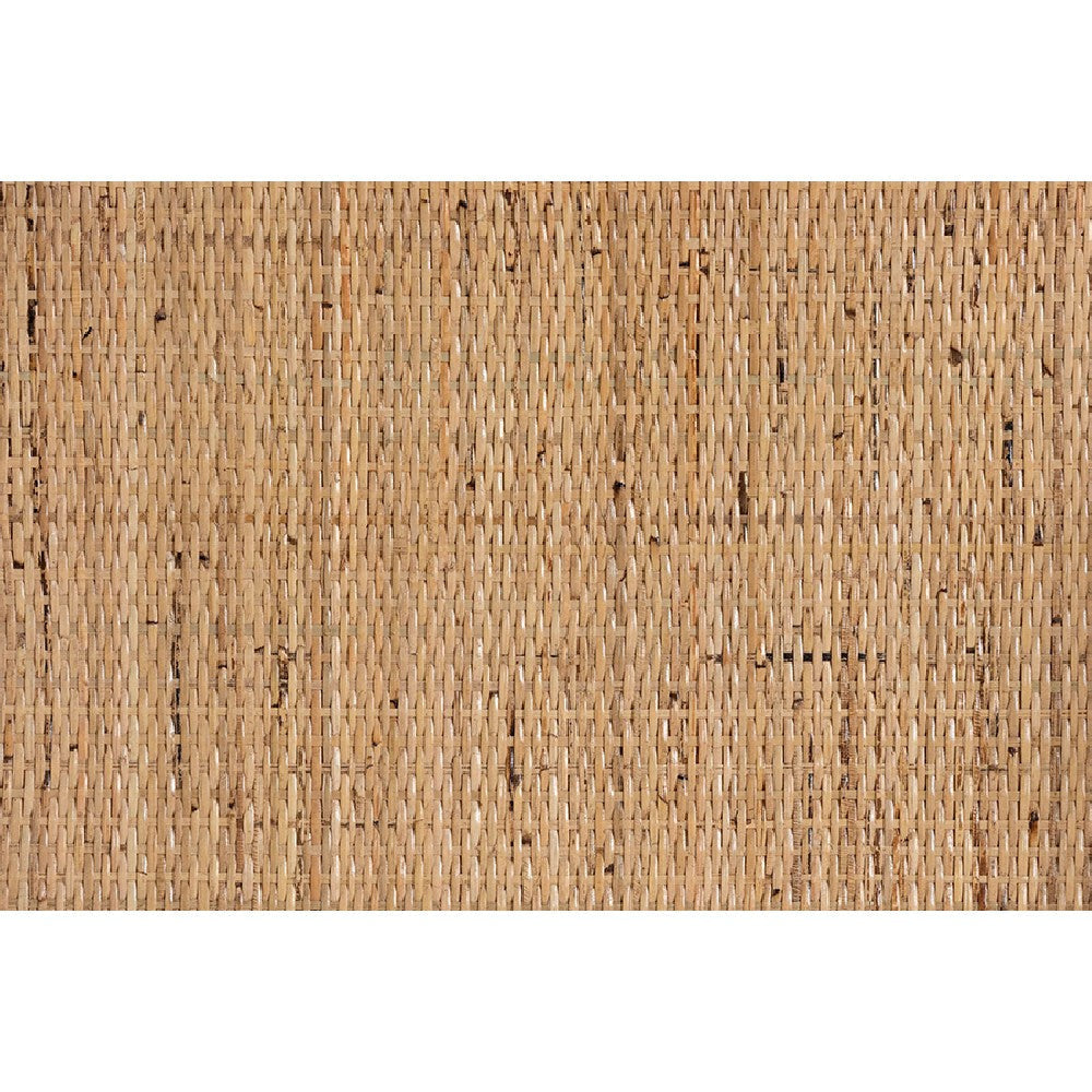 bali & pari Hammond Modern Bohemian Natural Brown Rattan 2-Tier Display Shelf WHI-RBS016-Rattan-Shelf