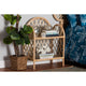 bali & pari Hammond Modern Bohemian Natural Brown Rattan 2-Tier Display Shelf WHI-RBS016-Rattan-Shelf