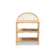 bali & pari Redell Modern Bohemian Natural Brown Rattan 3-Tier Display Shelf WHI-RBS017-Rattan-Shelf