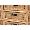 bali & pari Dariana Modern Bohemian Natural Brown Rattan 6-Drawer Storage Cabinet WHI-RBS018-Rattan-6DW-Cabinet