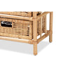 bali & pari Dariana Modern Bohemian Natural Brown Rattan 6-Drawer Storage Cabinet