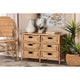 bali & pari Dariana Modern Bohemian Natural Brown Rattan 6-Drawer Storage Cabinet WHI-RBS018-Rattan-6DW-Cabinet