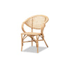 bali & pari Varick Modern Bohemian Natural Brown Finished Rattan Dining Chair WHI-RCN001-Rattan-DC