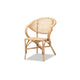 bali & pari Varick Modern Bohemian Natural Brown Finished Rattan Dining Chair WHI-RCN001-Rattan-DC