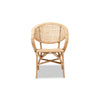 bali & pari Varick Modern Bohemian Natural Brown Finished Rattan Dining Chair WHI-RCN001-Rattan-DC