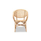 bali & pari Varick Modern Bohemian Natural Brown Finished Rattan Dining Chair WHI-RCN001-Rattan-DC