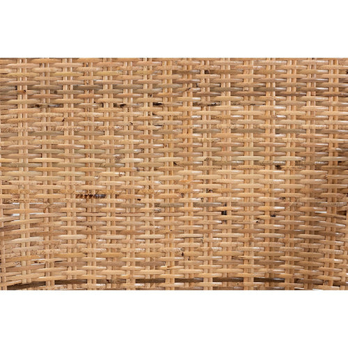 bali & pari Varick Modern Bohemian Natural Brown Finished Rattan Dining Chair