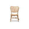 bali & pari Nadira Modern Bohemian Natural Brown Finished Rattan Dining Chair WHI-RCN003-Rattan-DC