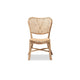 bali & pari Nadira Modern Bohemian Natural Brown Finished Rattan Dining Chair WHI-RCN003-Rattan-DC