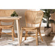 bali & pari Nadira Modern Bohemian Natural Brown Finished Rattan Dining Chair WHI-RCN003-Rattan-DC