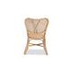 bali & pari Nadira Modern Bohemian Natural Brown Finished Rattan Dining Chair WHI-RCN003-Rattan-DC