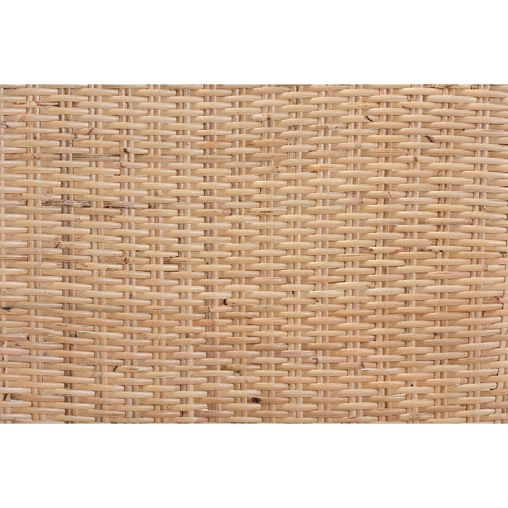 bali & pari Nadira Modern Bohemian Natural Brown Finished Rattan Dining Chair