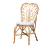 bali & pari Jerica Modern Bohemian Natural Brown Rattan Dining Chair WHI-RCN010-Rattan-DC
