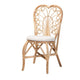 bali & pari Jerica Modern Bohemian Natural Brown Rattan Dining Chair WHI-RCN010-Rattan-DC