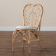 bali & pari Jerica Modern Bohemian Natural Brown Rattan Dining Chair