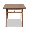 Baxton Studio Saxton Mid-Century Modern Transitional Walnut Brown Finished Wood Dining Table WHI-RDT347-Walnut-DT