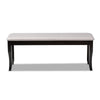 Baxton Studio Cornelie Modern and Contemporary Transitional Grey Fabric Upholstered and Dark Brown Finished Wood Dining Bench