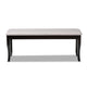 Baxton Studio Cornelie Modern and Contemporary Transitional Grey Fabric Upholstered and Dark Brown Finished Wood Dining Bench
