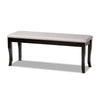 Baxton Studio Cornelie Modern and Contemporary Transitional Grey Fabric Upholstered and Dark Brown Finished Wood Dining Bench
