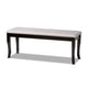 Baxton Studio Cornelie Modern and Contemporary Transitional Grey Fabric Upholstered and Dark Brown Finished Wood Dining Bench