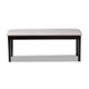 Baxton Studio Teresa Modern and Contemporary Transitional Grey Fabric Upholstered and Dark Brown Finished Wood Dining Bench