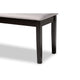 Baxton Studio Teresa Modern and Contemporary Transitional Grey Fabric Upholstered and Dark Brown Finished Wood Dining Bench