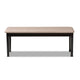 Baxton Studio Teresa Modern and Contemporary Transitional Sand Fabric Upholstered and Dark Brown Finished Wood Dining Bench
