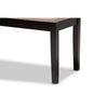 Baxton Studio Teresa Modern and Contemporary Transitional Sand Fabric Upholstered and Dark Brown Finished Wood Dining Bench