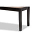 Baxton Studio Teresa Modern and Contemporary Transitional Sand Fabric Upholstered and Dark Brown Finished Wood Dining Bench