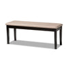 Baxton Studio Teresa Modern and Contemporary Transitional Sand Fabric Upholstered and Dark Brown Finished Wood Dining Bench