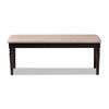 Baxton Studio Giovanni Modern and Contemporary Sand Fabric Upholstered and Dark Brown Finished Wood Dining Bench