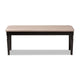 Baxton Studio Giovanni Modern and Contemporary Sand Fabric Upholstered and Dark Brown Finished Wood Dining Bench